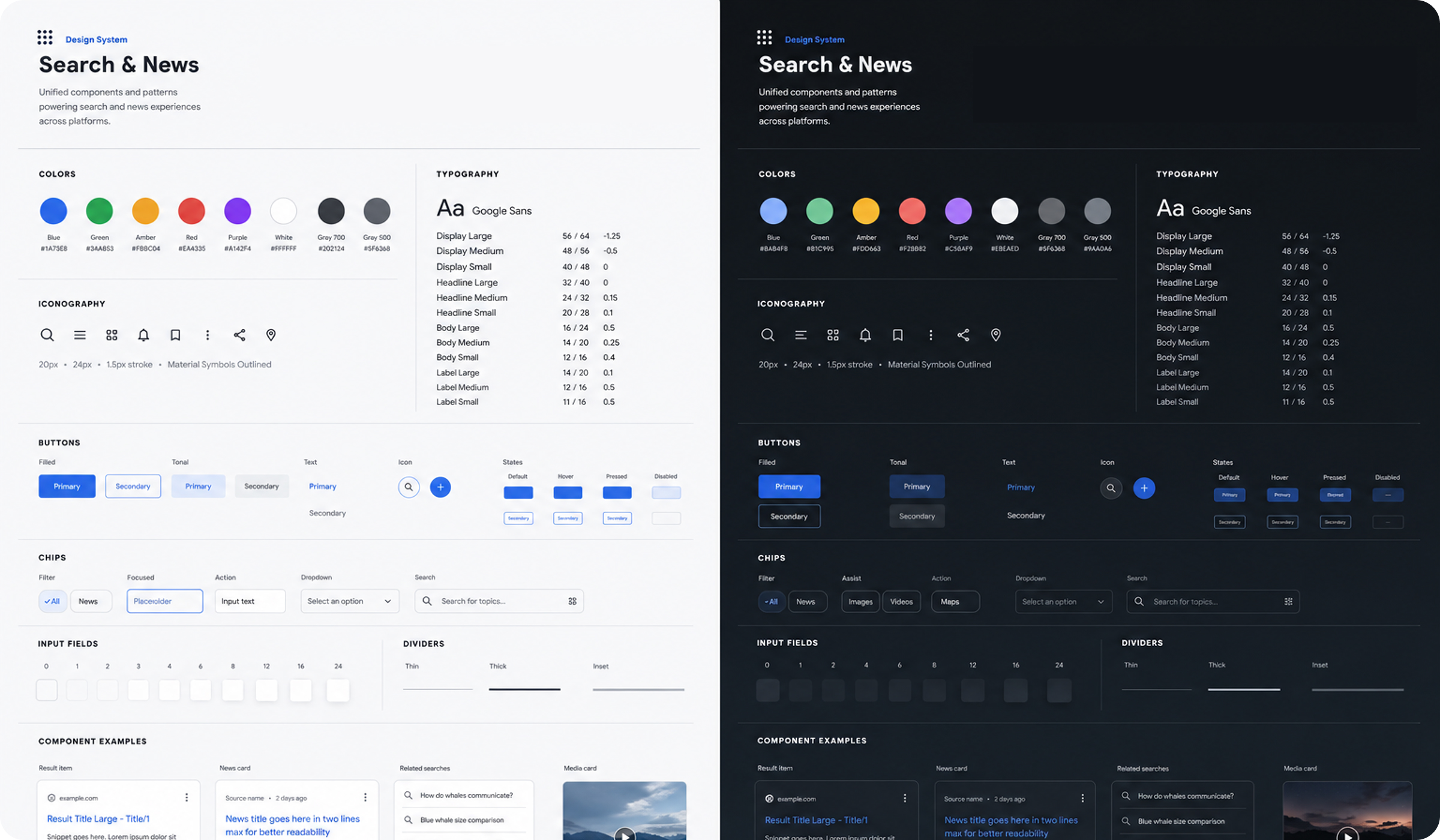 Component library and interface patterns
