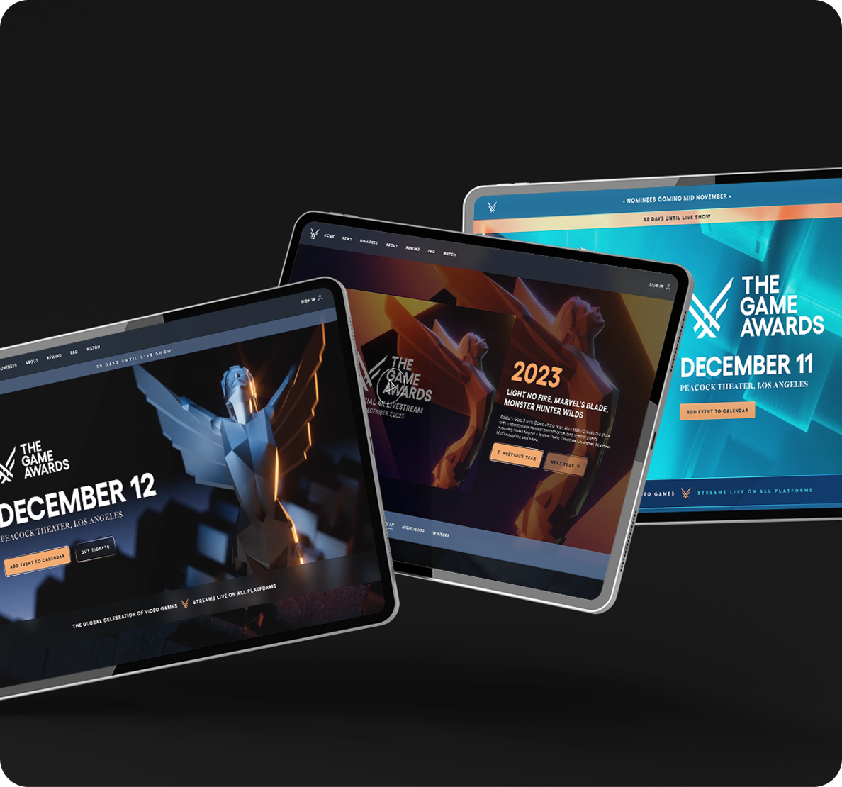 The Game Awards voting interface